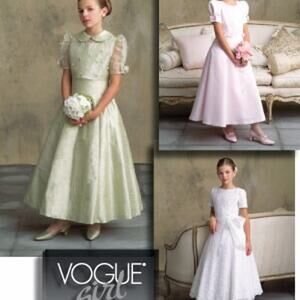Sewing Pattern Vogue V7845 Girl Jacket Dress Bridesmaid Formal Party 7 8 10